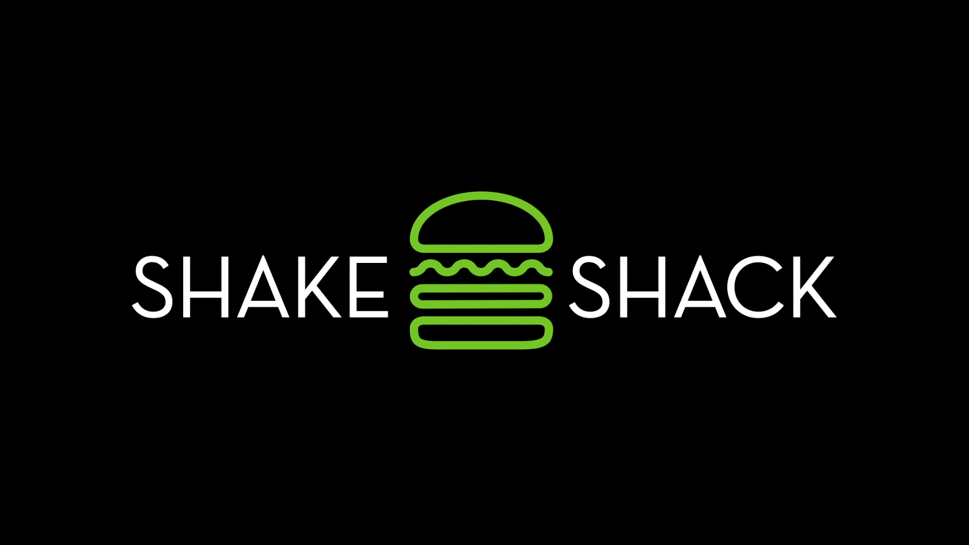 shake shack logo on black background