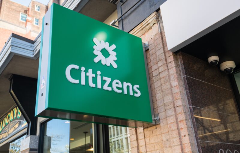 Green Citizens Bank Sign